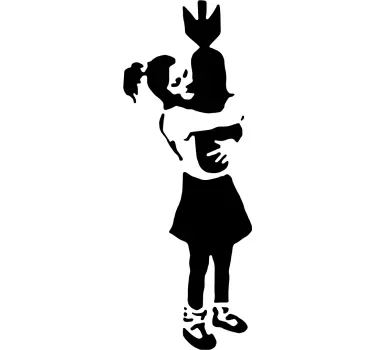 Vinil decorativo Banksy abraço bomba - TenStickers