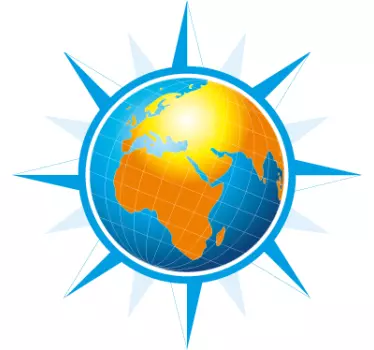 Autocolantes de viagens e aventuras mundo rosa-dos-ventros - TenStickers