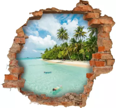 Autocolante de parede de praia - TenStickers