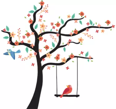 Autocolante decorativo árvore Primavera - TenStickers