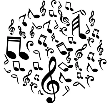 Autocolante decorativo estilo musical - TenStickers
