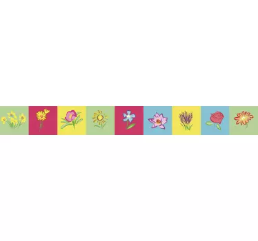 Adesivo de azulejo flores - TenStickers