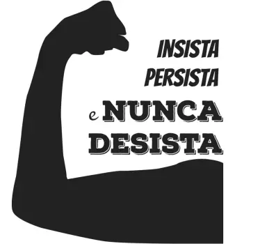 Autocolante de parede provérbio insista - TenStickers