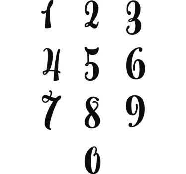 Autocolantes decorativos de outros textos set de numeros - TenStickers
