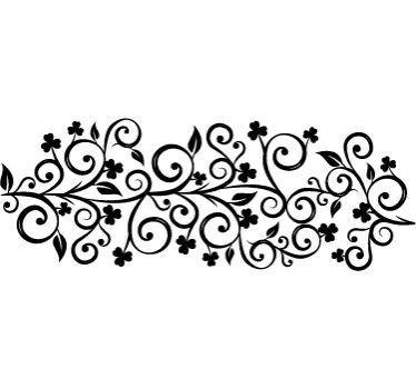 Autocolante de parede cabeceira com folhas - TenStickers