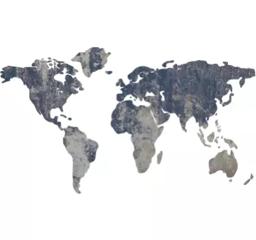 Adesivo de parede mapa mundi azul - TenStickers