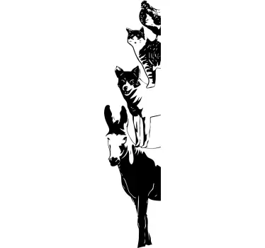 Autocolantes para animais de quinta musicos de bremen - TenStickers