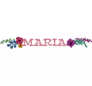 Autocolante personalizado para bicicleta floral - TenStickers