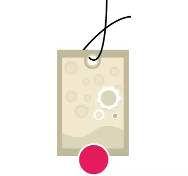 Autocolante para montras etiqueta bege - TenStickers