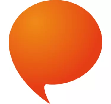Autocolante para montras Balão de fala vermelho personalizável - TenStickers