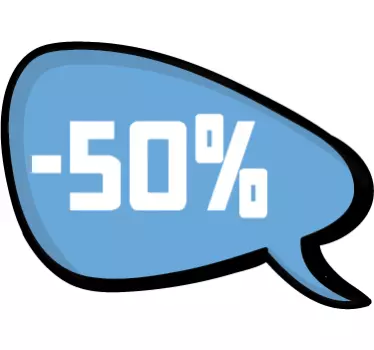 autocolante azul personalizável da promoção da bolha - TenStickers