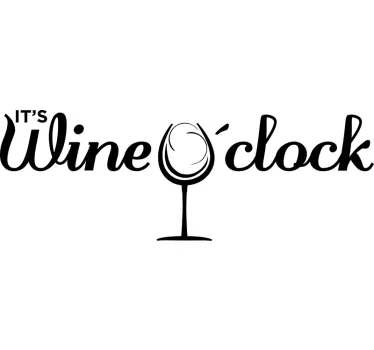 Autocolante decorativo Wine O'clock - TenStickers
