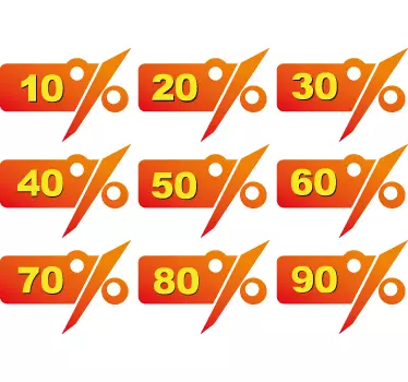 Autocolante de promoções de reduções personalizáveis - TenStickers