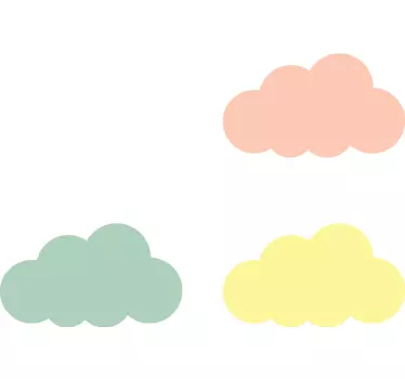 Autocolantes decorativos de ilustrações Nuvens coloridas - TenStickers