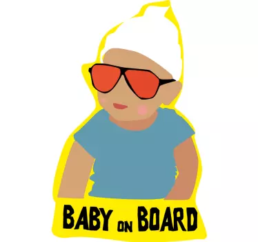 Autocolantes com texto bebe a bordo - TenStickers