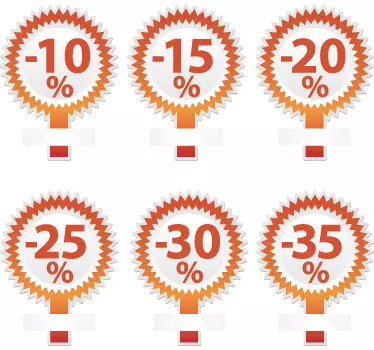Etiqueta de descontos promocionais personalizável - TenStickers