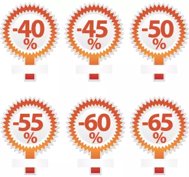 Autocolante de promoções raiado - TenStickers