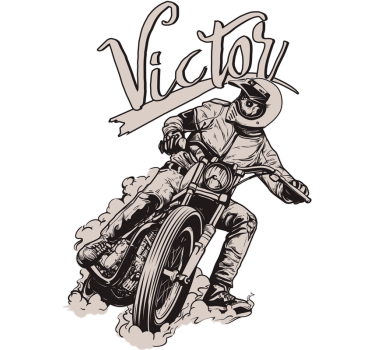 Autocolantes para quarto infantil moto personalizado - TenStickers