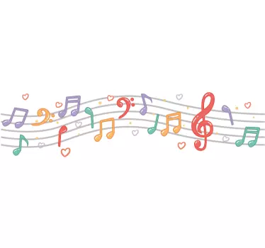 Autocolantes para casa notas musicais - TenStickers