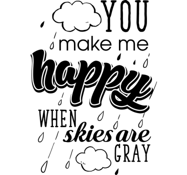 Autocolantes textos happy - TenStickers