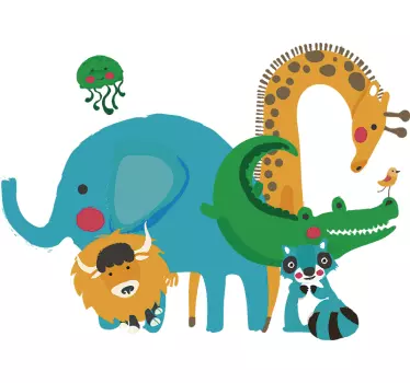 Autocolantes animais animais selvagens infantis - TenStickers