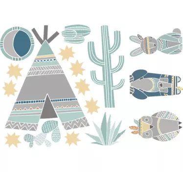 Autocolantes para casa animais e indios - TenStickers