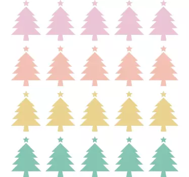 Autocolantes para quarto infantil arvores de natal - TenStickers