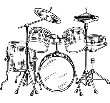 Autocolantes musica bateria - TenStickers