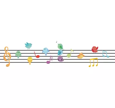 Autocolantes para casa pauta musical - TenStickers