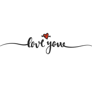 Autocolantes do Amor love you - TenStickers