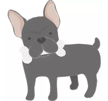 Autocolantes para quarto infantil bulldog francês - TenStickers