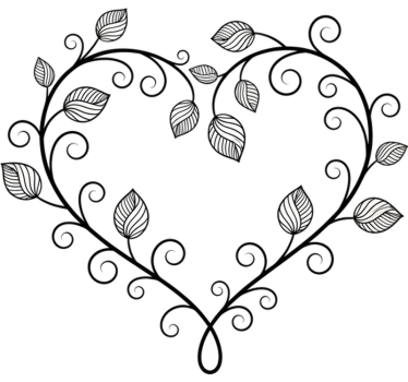 Autocolante para janela corações florais em flor - TenStickers