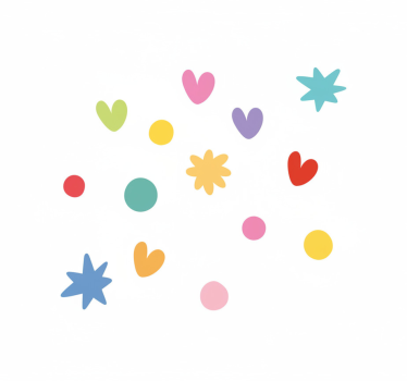 Autocolante para janela conjunto colorido e divertido - TenStickers
