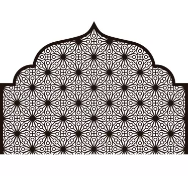 Autocolante cabeceira arabe geometrico monocolor - TenStickers