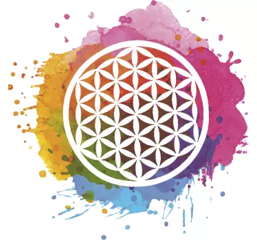 Autocolante decorativo da parede flor da vida yoga - TenStickers