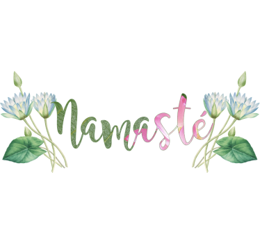 Vinil decorativo cabeceira de cabeceira namaste - TenStickers