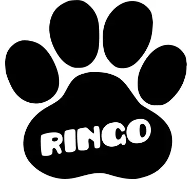 Autocolante decorativo Pegada do cão com nome  - TenStickers