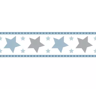 Autocolante decorativo friso infantil estrelas pastel - TenStickers