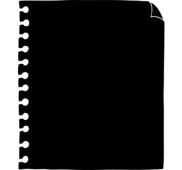 Autocolante bloco de notas em quadro preto - TenStickers