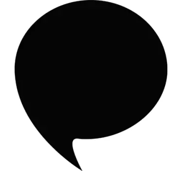Autocolante decorativo bolha diálogo quadro preto - TenStickers