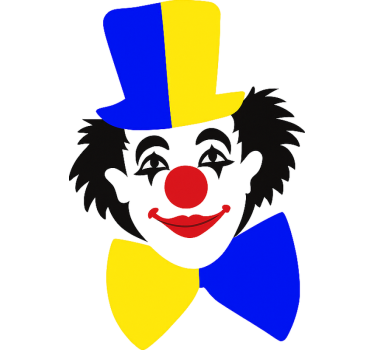 Autocolante para janela palhaço colorido de carnaval - TenStickers
