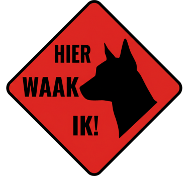 Autocolante para janela aqui vigio - TenStickers