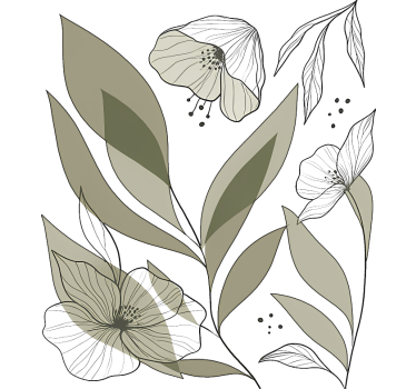 Autocolante para janela com motivo tropical abstrato - TenStickers