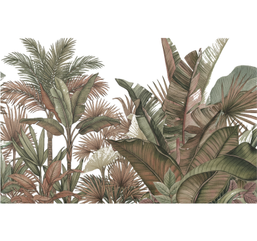 Autocolante para janela árvores tropicais elegantes - TenStickers