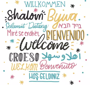 Autocolantes para hall de entrada bem vindo - TenStickers