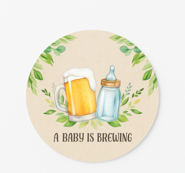 Autocolante para janela rótulo de cerveja para chá de bebê - TenStickers