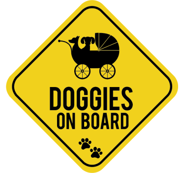 Autocolante bebe a bordo Animal de estimação a bordo - TenStickers
