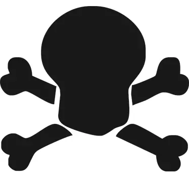 Autocolante animal símbolo de caveira e ossos - TenStickers