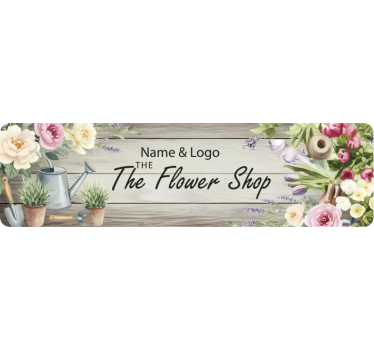 Autocolante para carro floricultura nome e logo - TenStickers