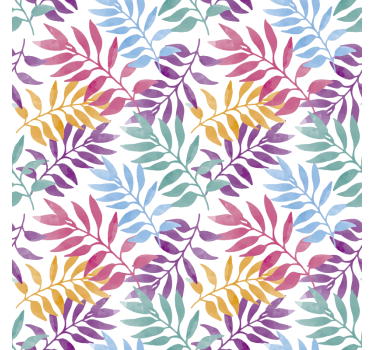 Vinil para móveis Folhas aquarelas - TenStickers